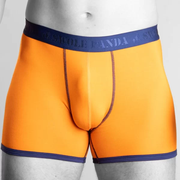Swole Panda Bamboo Boxers - Orange/Blue Band