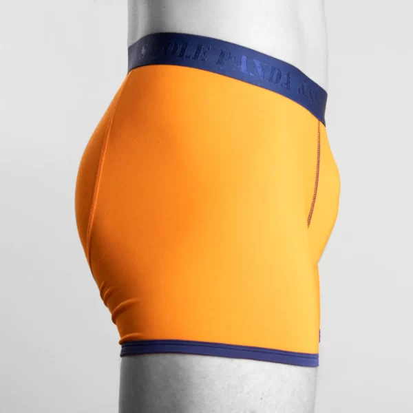 Swole Panda Bamboo Boxers - Orange/Blue Band - Image 3