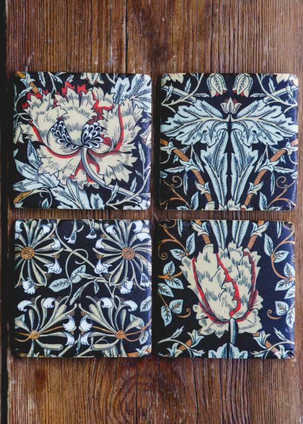 Black Floral Coasters