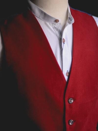 Yorkshire Made Moleskin Waistcoat - Maroon