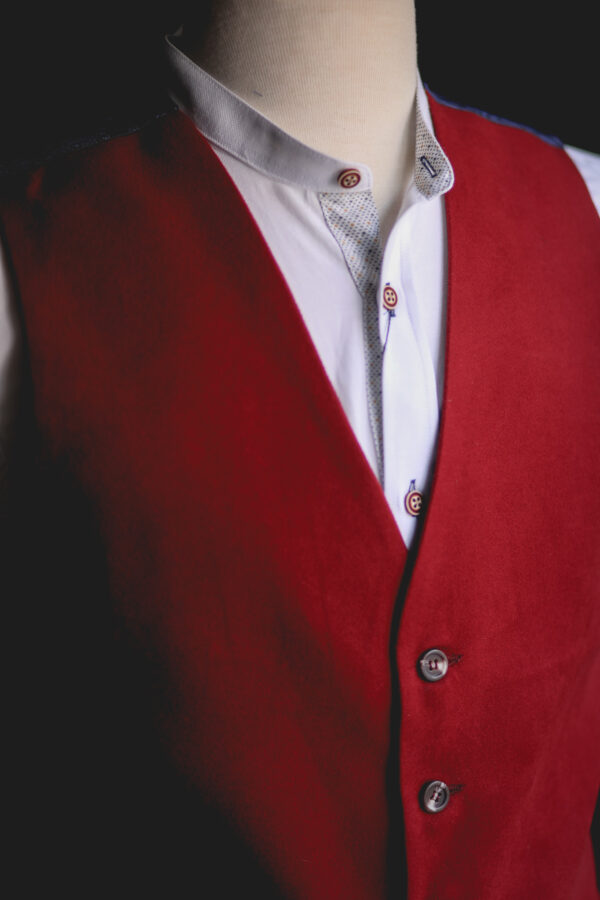 Yorkshire Made Moleskin Waistcoat - Maroon