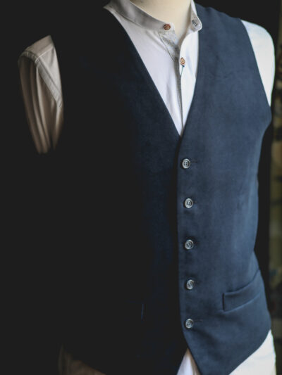 Yorkshire Made Moleskin Waistcoat - Navy