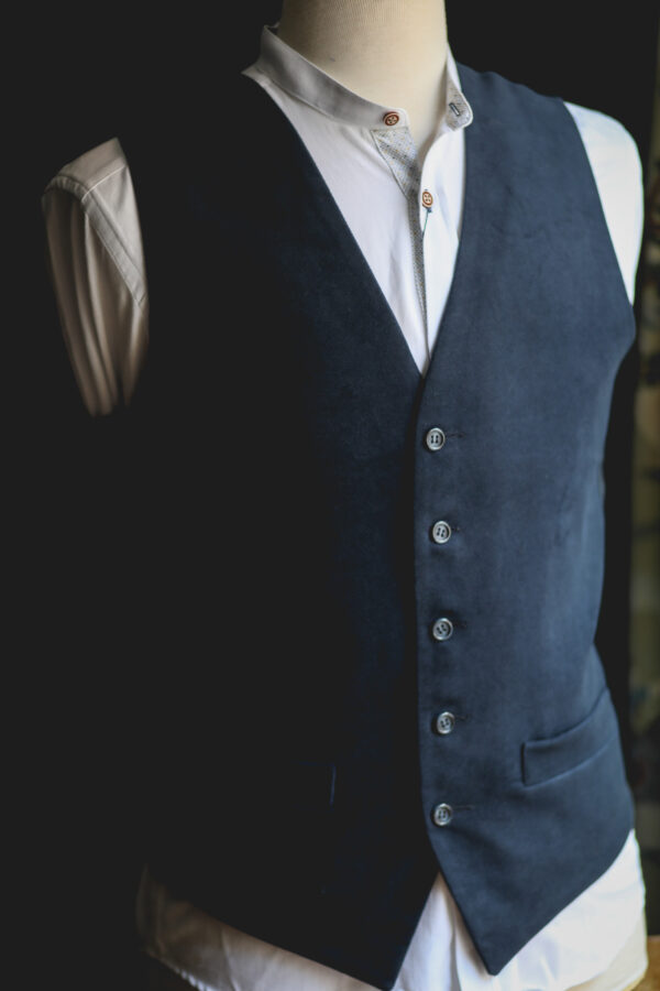 Yorkshire Made Moleskin Waistcoat - Navy