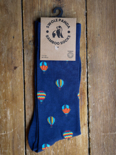 Swole Panda Bamboo Socks - Hot Air Balloon