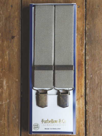 Antique Brass Clip Braces - Taupe