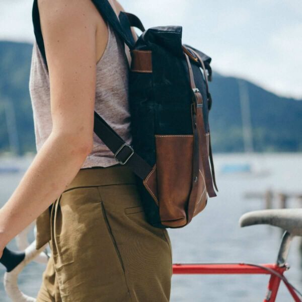 Kovered - Thames Canvas Backpack - Black - Image 2