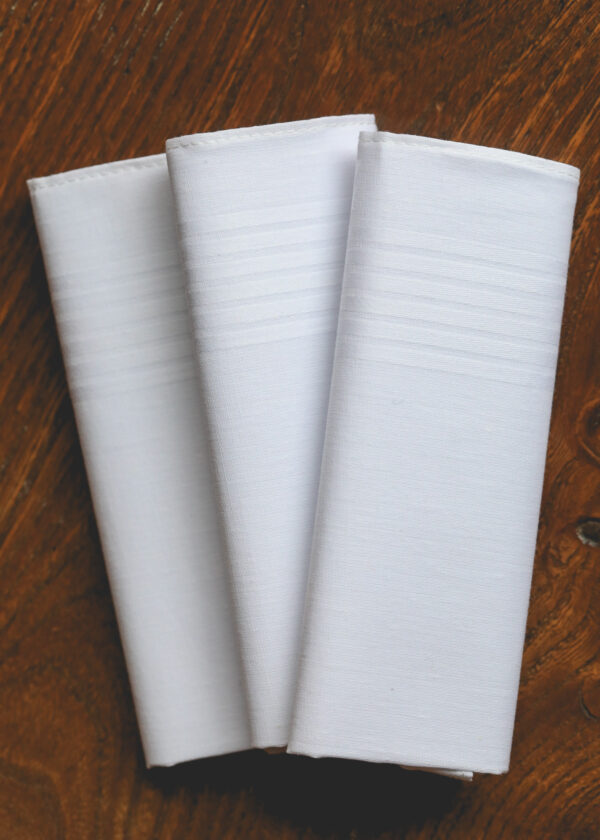 White Handkerchiefs - Set of Three - Image 2