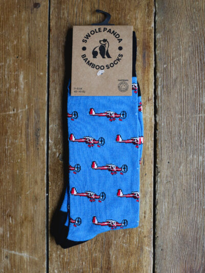 Swole Panda Bamboo Socks - Aeroplanes