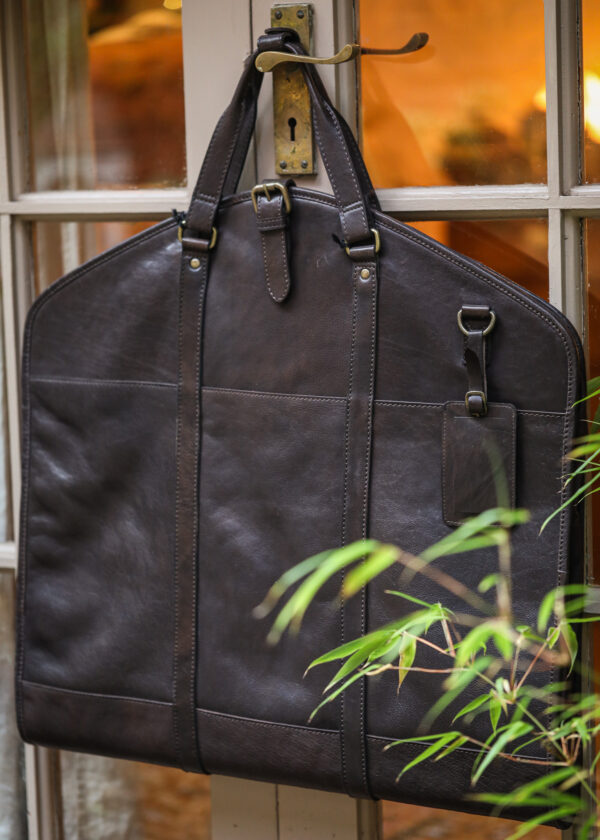 Ashwood Leather - Brown Saville Suit Carrier