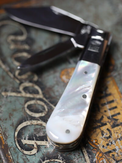 Taylor's Eye Witness - Handmade Twin Barlow Pocket Knife - Mother of Pearl