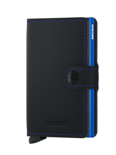 Secrid Miniwallet - Matte Black & Blue