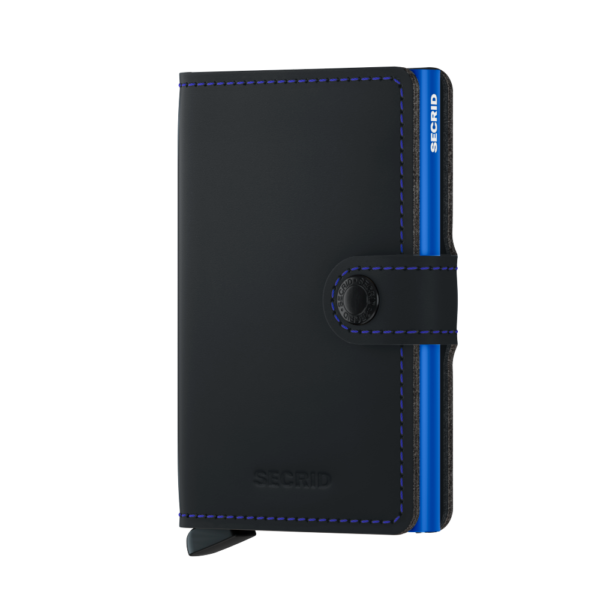Secrid Miniwallet - Matte Black & Blue