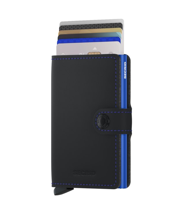 Secrid Miniwallet - Matte Black & Blue - Image 5