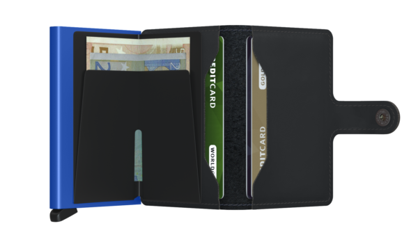 Secrid Miniwallet - Matte Black & Blue - Image 4