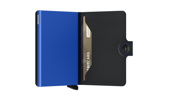 Secrid Miniwallet - Matte Black & Blue - Image 3