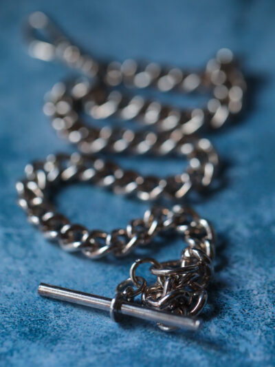 Silver Plated Watch Albert - Single Clasp Large Curb