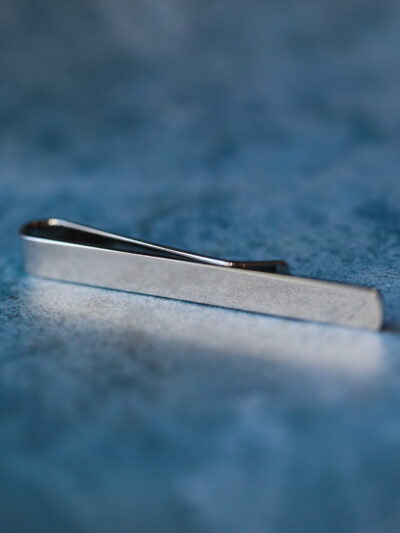 Rhodium Plated Tie Slide