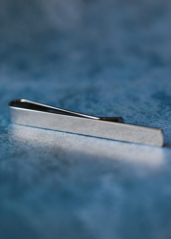 Rhodium Plated Tie Slide