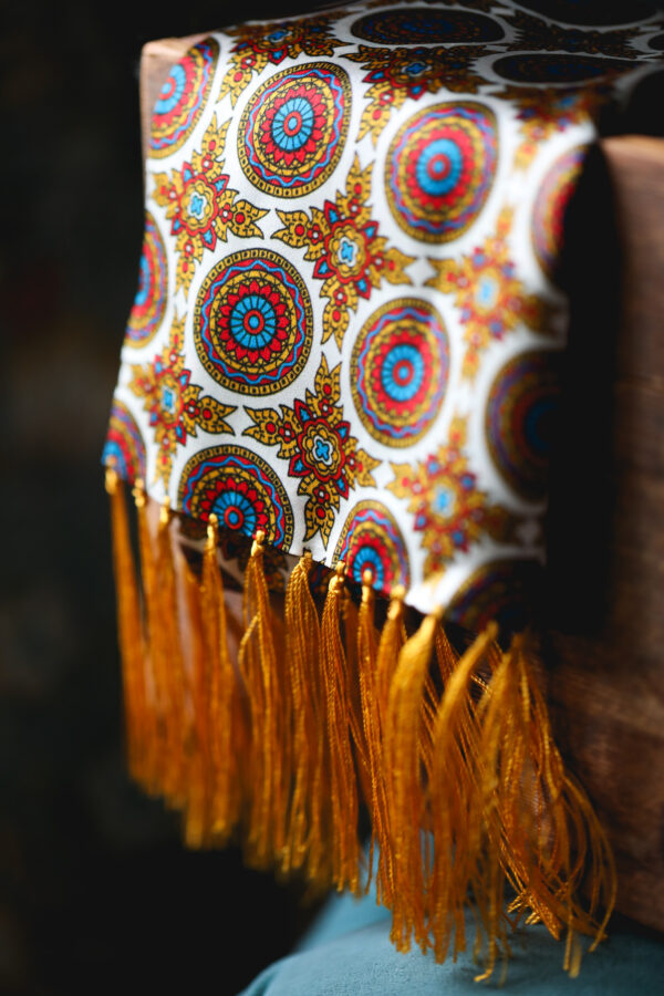 Tootal Silk Scarf - Gold Circles - Image 2