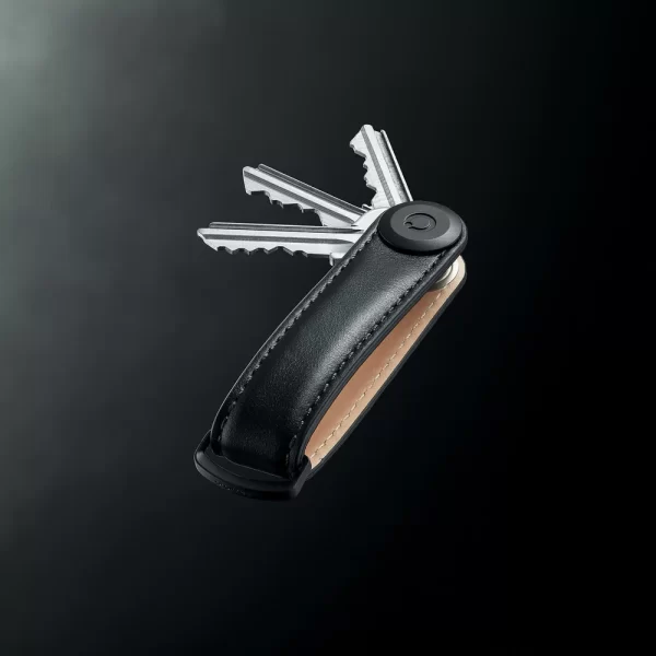 Orbitkey - Leather Key Organiser - Black/Black