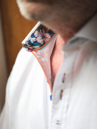 Guide London - Coloured Button White Shirt