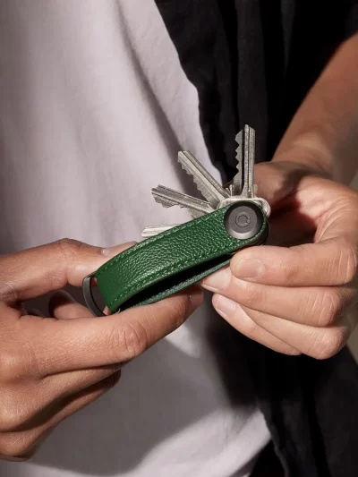 Orbitkey - Pebbled Leather Key Organiser - Emerald