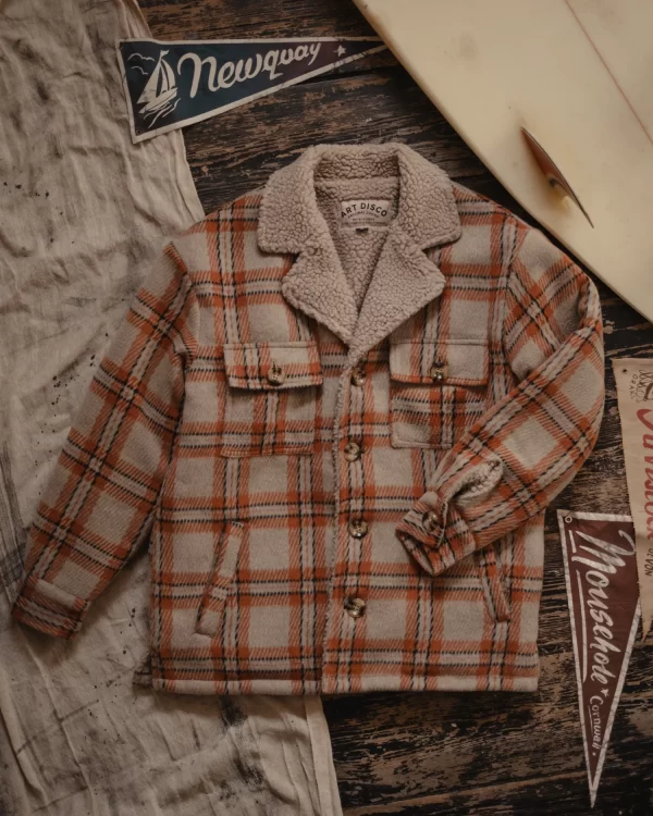 ART DISCO - 'Frontier' Plaid Sherpa Jacket