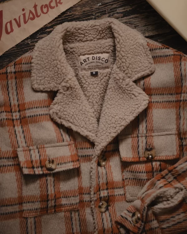 ART DISCO - 'Frontier' Plaid Sherpa Jacket - Image 2
