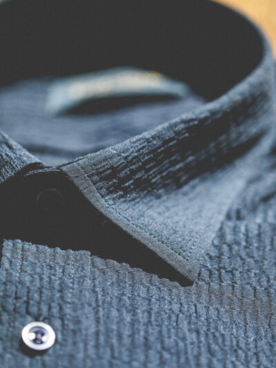 Guide London Shirt - Navy Crinkle