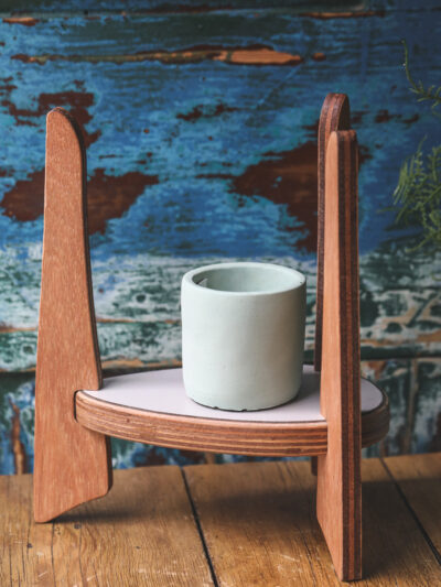 Marine Plywood Round Stand 20cm - Pebble