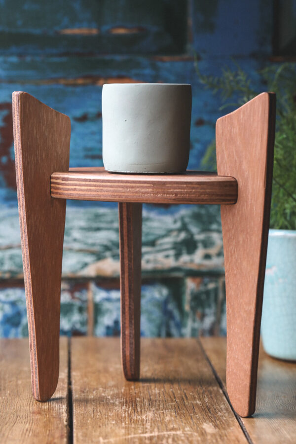 Marine Plywood Round Stand 20cm - Pebble - Image 2