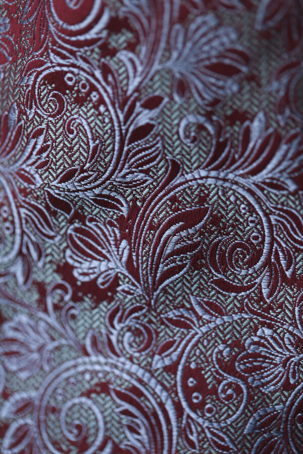 Traditional Silk Cravat - Mid Blue Paisley - Image 2