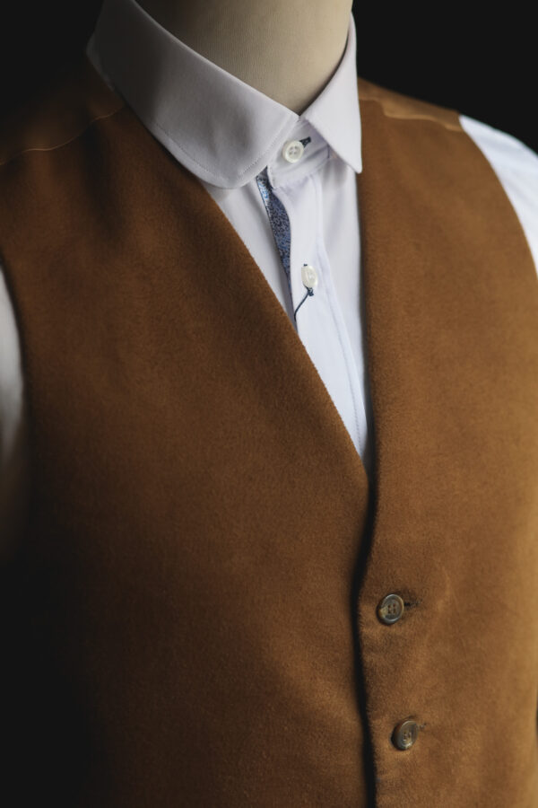 Yorkshire Made Moleskin Waistcoat - Brown - Image 3