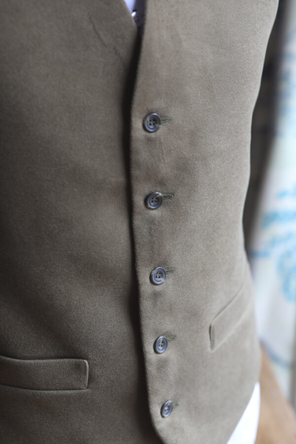 Yorkshire Made Moleskin Waistcoat - Lovat - Image 2