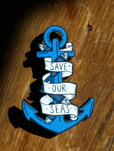 Su Owen Wooden Badge - Anchor