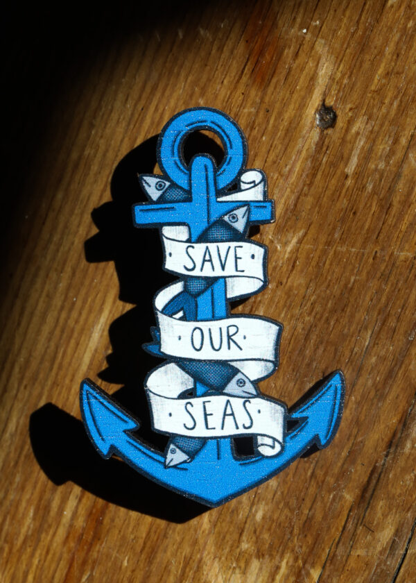 Su Owen Wooden Badge - Anchor