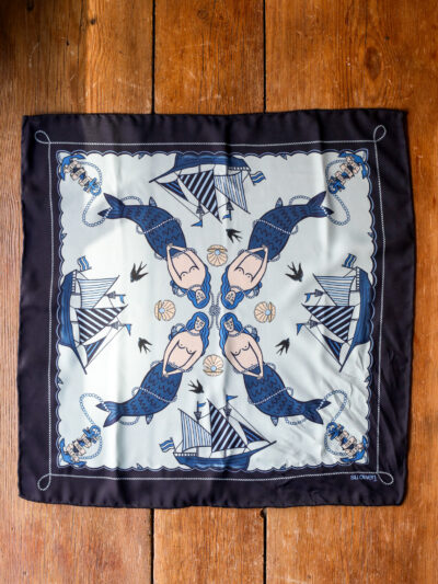 Su Owen Recycled Pocket Square - Mermaids