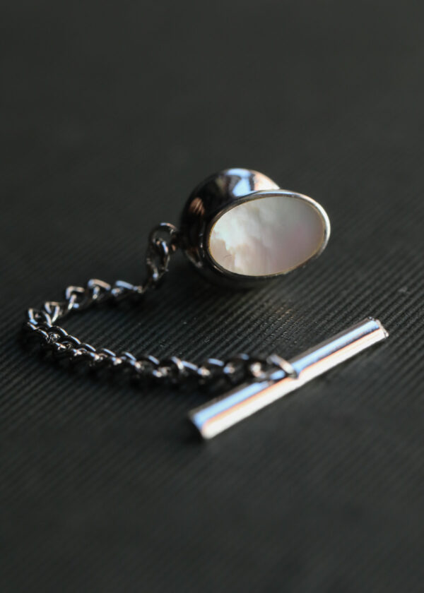 Mother of Pearl Oval Tie Tac - Image 2