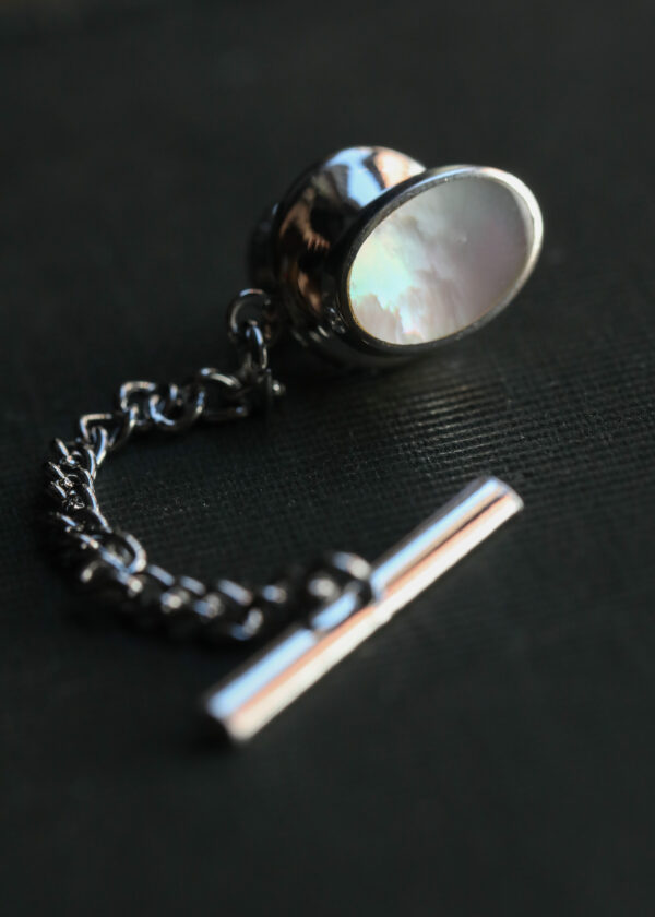 Mother of Pearl Oval Tie Tac