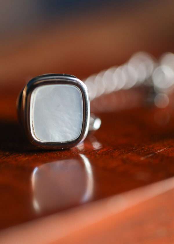 Mother of Pearl Cushion Tie Tac - Image 2
