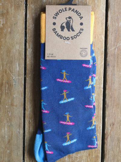 Swole Panda Bamboo Socks - Surfer