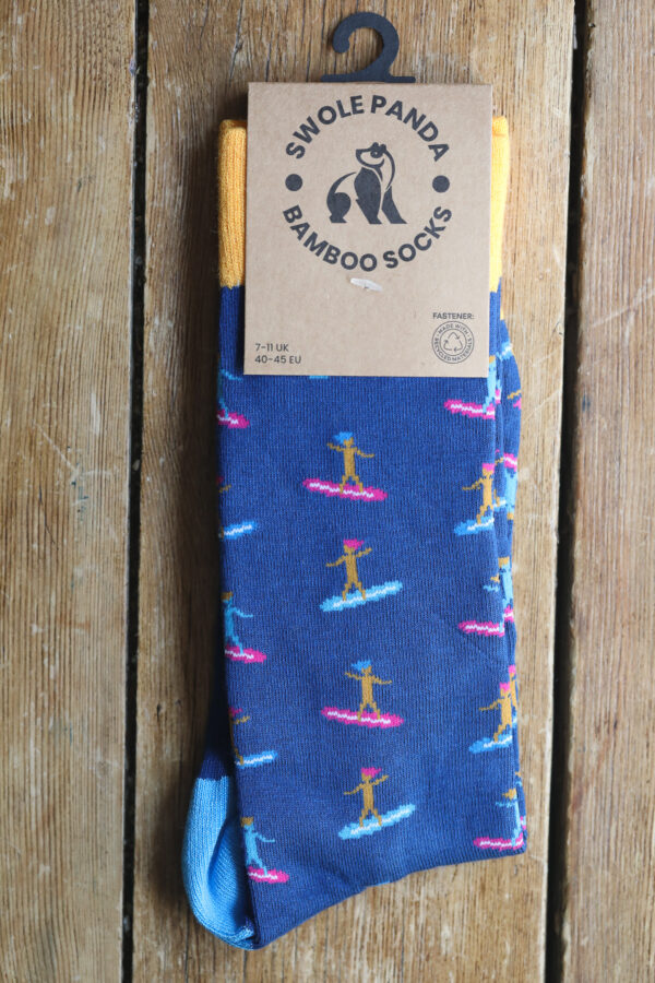 Swole Panda Bamboo Socks - Surfer