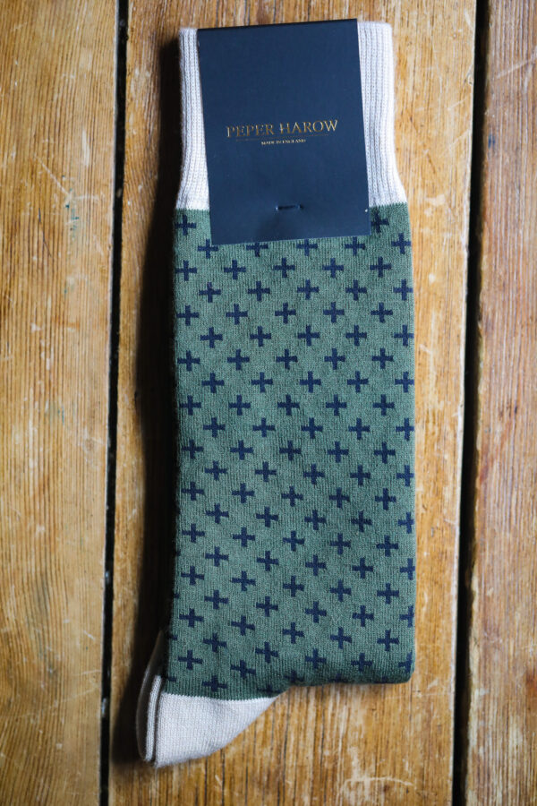 Peper Harow Luxury Socks - Crosslet Sage