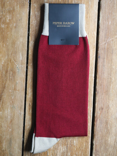Peper Harow Luxury Socks - Burgess Burgundy