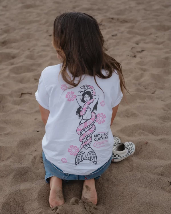 Art Disco - Snake & Siren T.Shirt White - Image 5