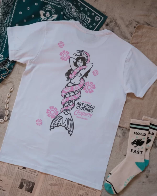 Art Disco - Snake & Siren T.Shirt White