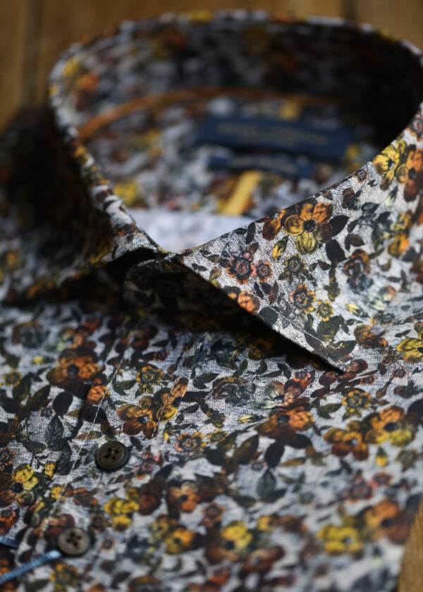 Guide London Shirt - Brown/Ecru Floral - Image 6