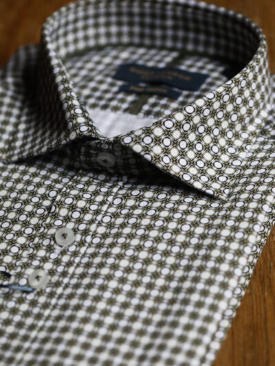 Guide London Shirt - Green Circle Pattern