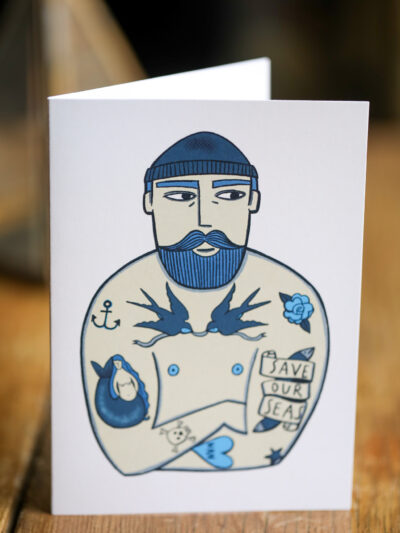 Su Owen Greeting Card - Tattooed Sailor