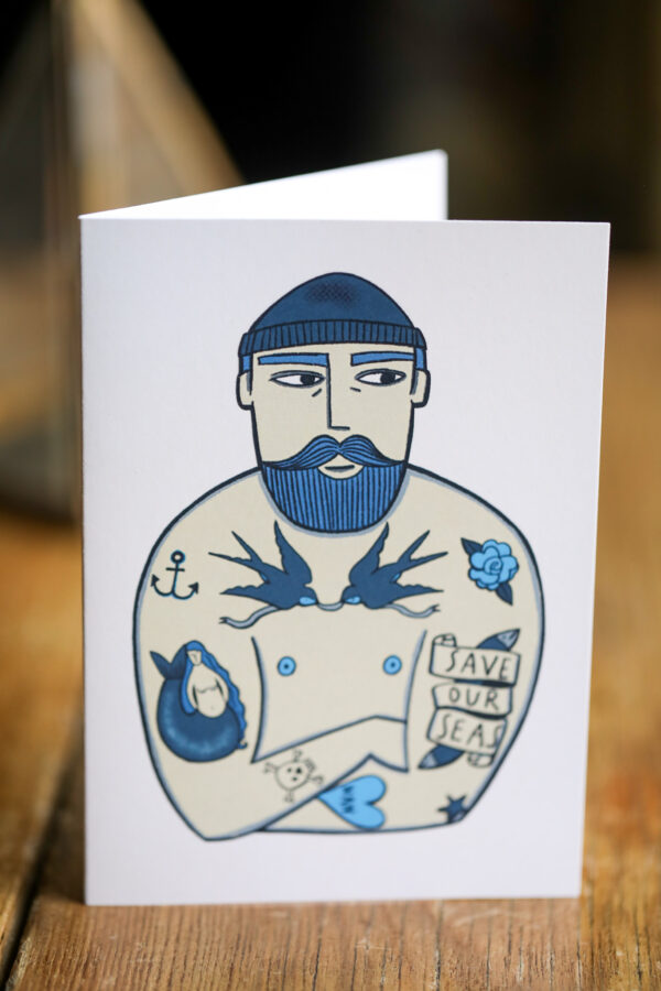 Su Owen Greeting Card - Tattooed Sailor